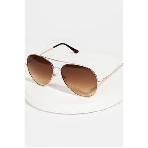 Aviator Style Gold Metal Frame with Ombre Lens Sunglasses